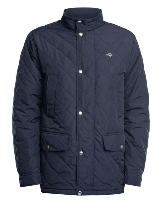 Gant Blue Quilted Windcheater Jacket for men