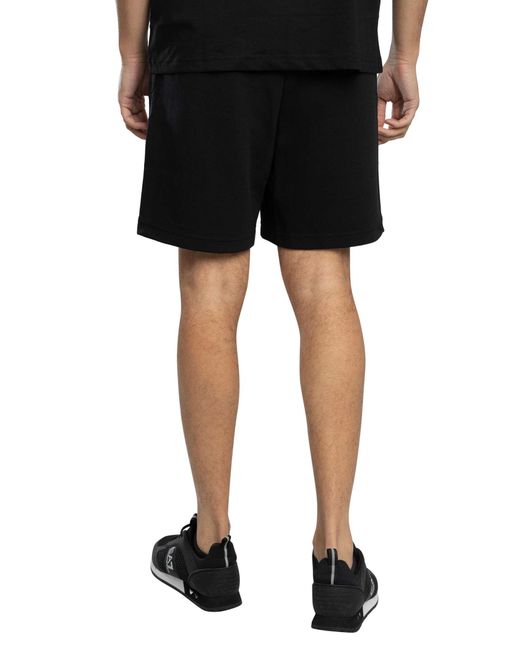 EA7 Black Badge Logo Sweat Shorts for men