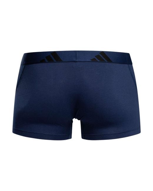 Adidas Blue 3 Pack Active Flex Cotton Trunks for men
