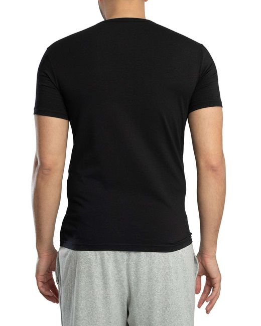 Emporio Armani Black 2 Pack Lounge Badge Fitted T-shirt for men