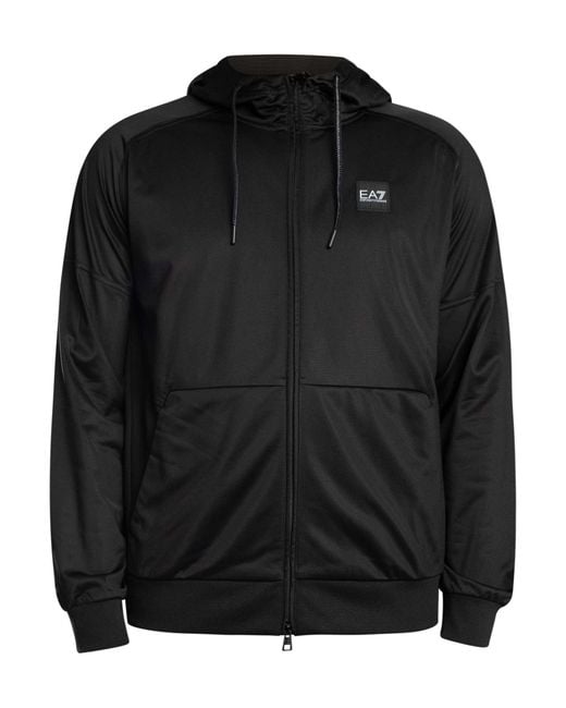 EA7 Black Gym Zip Hoodie Tracksuit for men