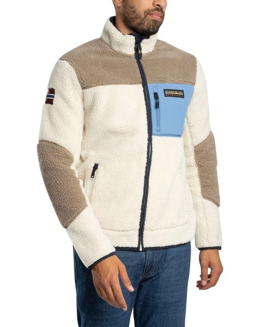 Napapijri Blue Yupik Fleece Jacket for men