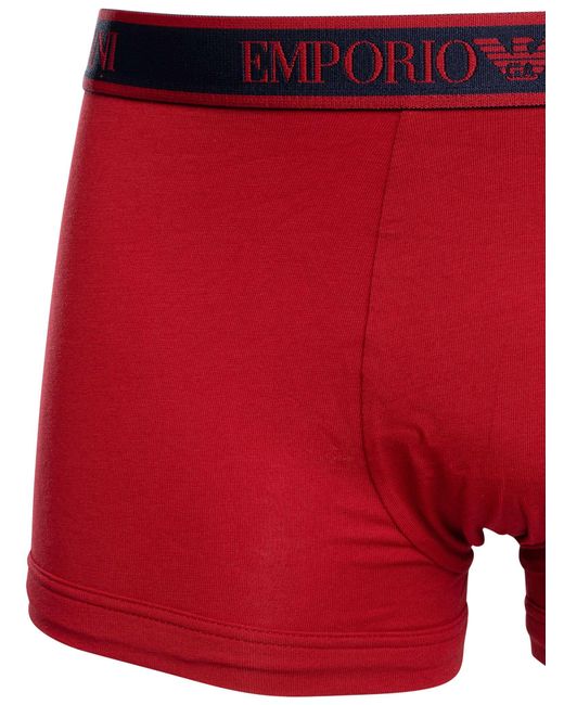 Emporio Armani White 3 Pack Trunks for men