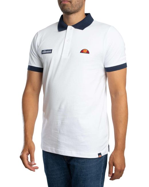 Ellesse White Lessepsia Polo Shirt for men