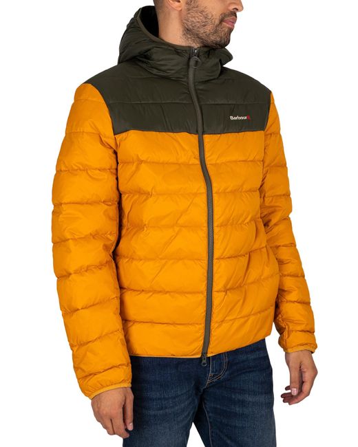Barbour Synthetic Kendle Baffle Puffer Jacket in Golden (Orange) for