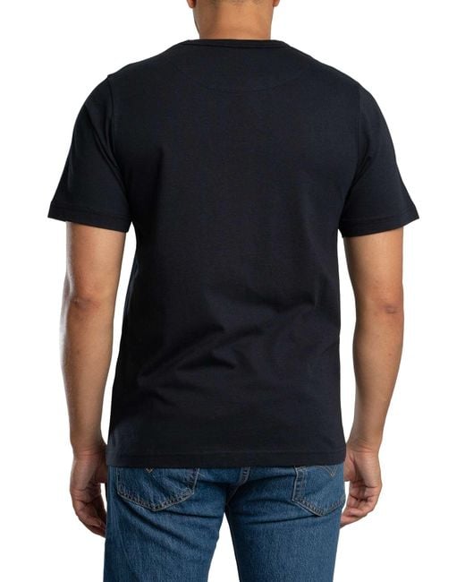 Pretty Green Black House Paisley Logo T-shirt for men