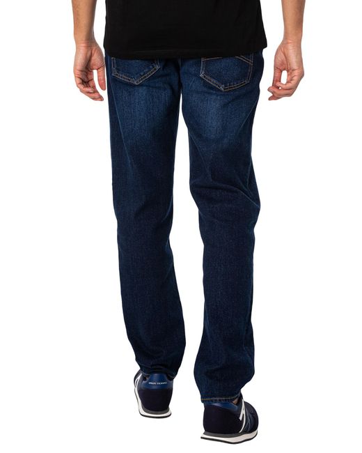 Armani Exchange Blue 5 Pocket Slim Jeans for men