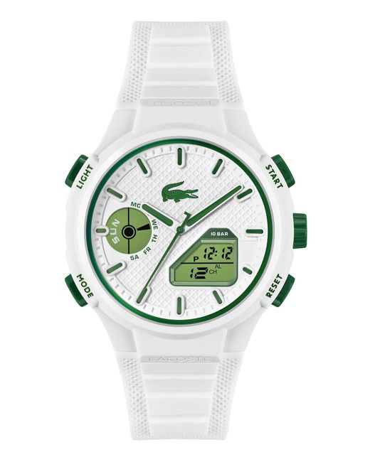 Lacoste Green Lc33 White Hybrid Dial Watch for men