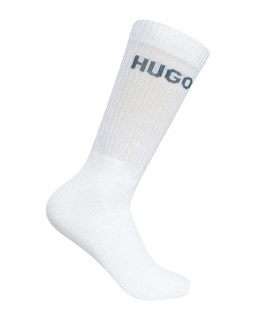 HUGO White 6 Pack Quarter Socks for men