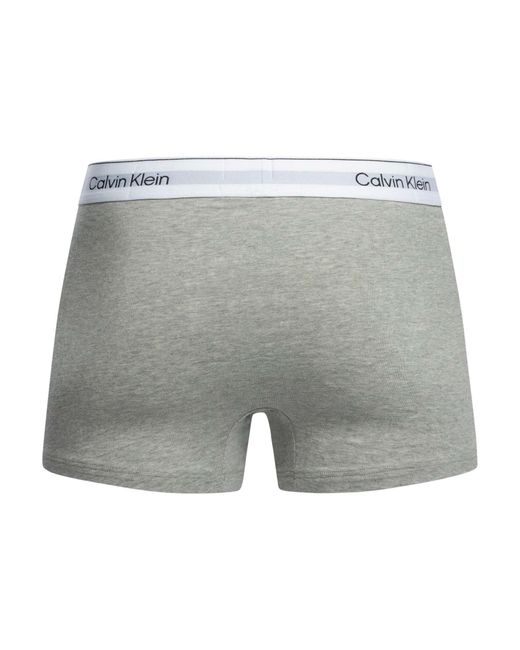 Calvin Klein Gray 3 Pack Icon Relaxed Fit Trunks for men
