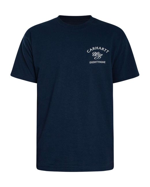 Carhartt Blue Eightynine Back Graphic T-shirt for men