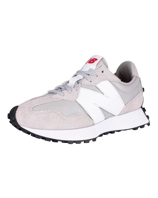New Balance 327 Suede Trainers in White for Men Lyst