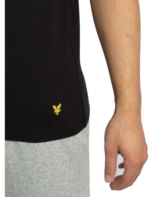 Lyle & Scott Black Basic 3 Pack T-shirt for men