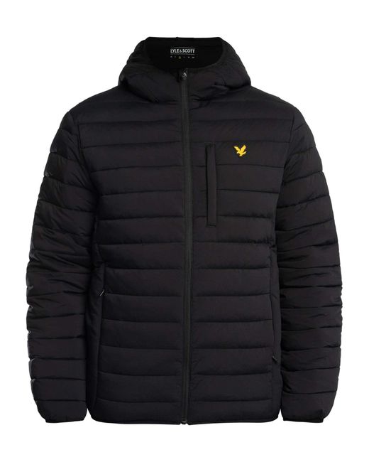 Lyle & Scott Blue Stretch Lightweight Quilted Jacket for men