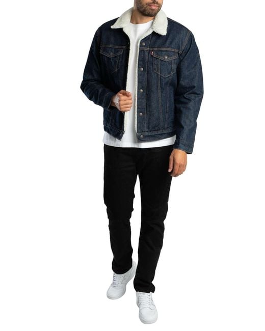 Levi's Blue Type 3 Sherpa Trucker Jacket for men