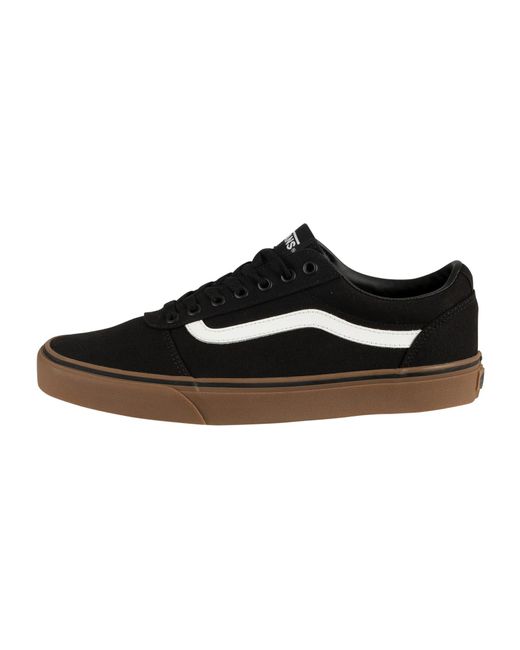 Vans Ward Canvas Trainers in Black for Men | Lyst