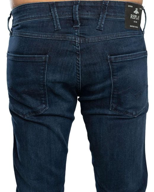 Replay Blue Anbass Slim Jeans for men