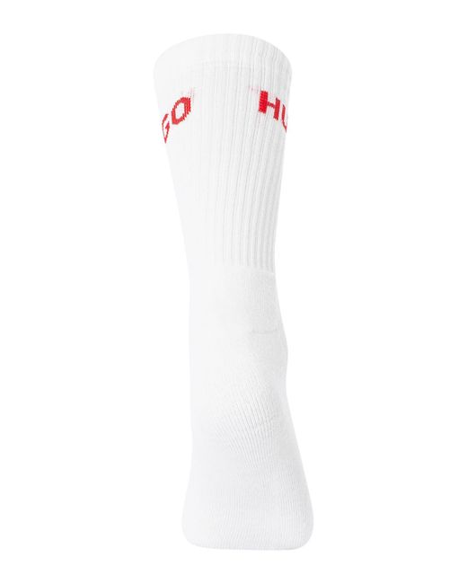 HUGO White 6 Pack Cotton Socks for men