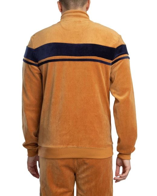 Sergio Tacchini Orange Damarindo Velour Track Jacket for men