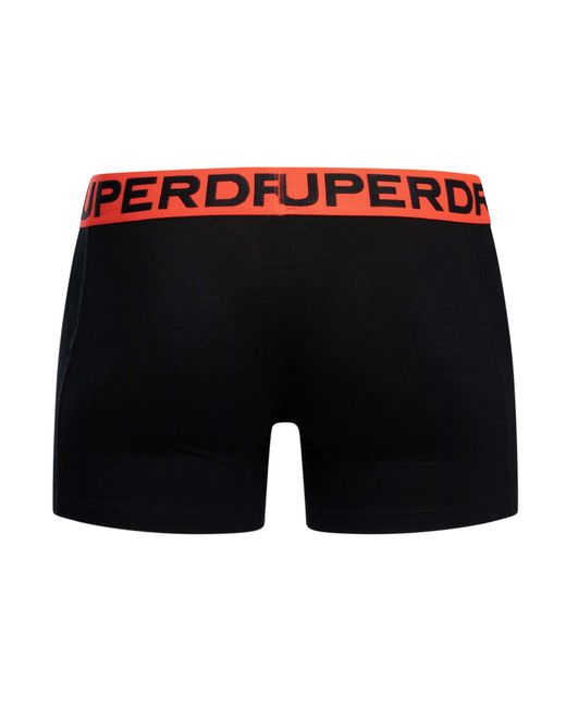 Superdry Black 3 Pack Organic Cotton Boxer Briefs for men
