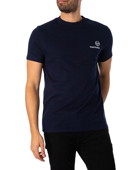 Sergio Tacchini Blue Felton T-shirt for men