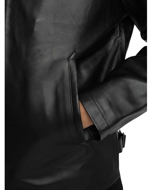 Schott Nyc Black Lc5100 Leather Jacket for men
