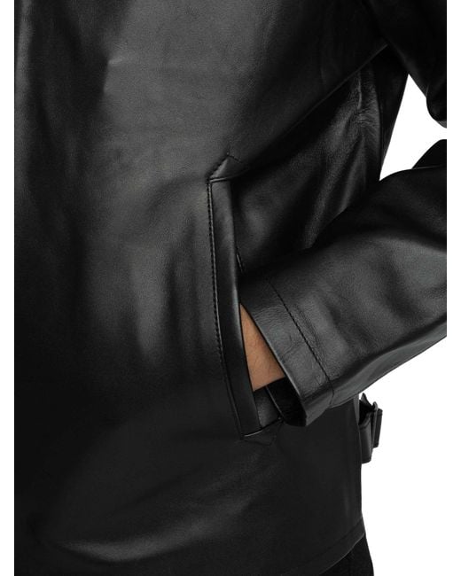 Schott Nyc Black Lc5100 Leather Jacket for men