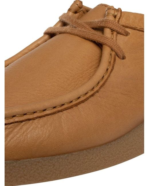 Clarks Brown Wallabee Evo Leather Trainers for men
