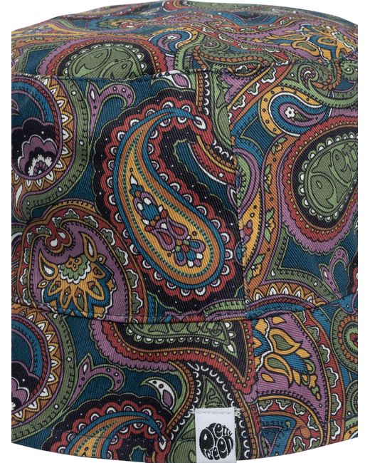 Pretty Green Gray House Paisley Bucket Hat for men