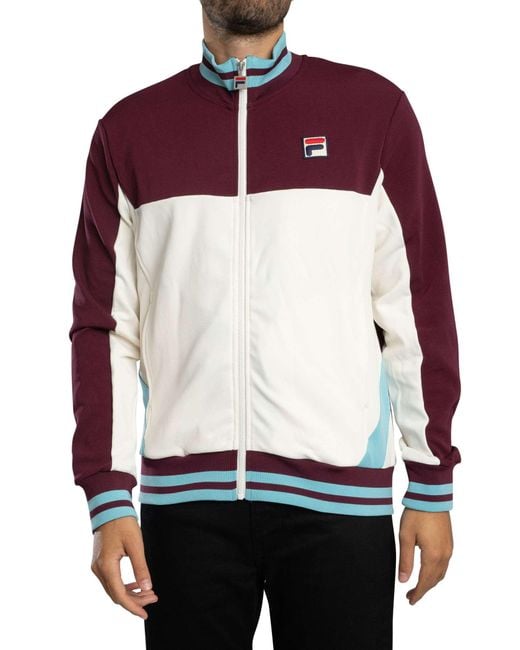 Fila Red Tiebreaker Funnel Neck Track Jacket for men