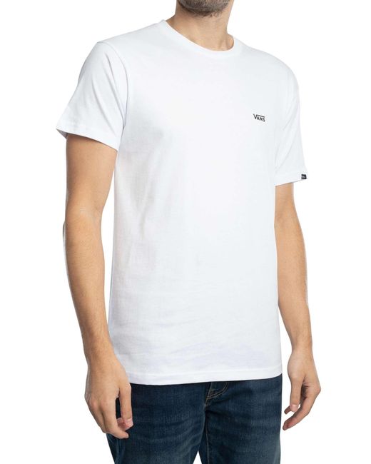 Vans White Left Chest Logo T-shirt for men