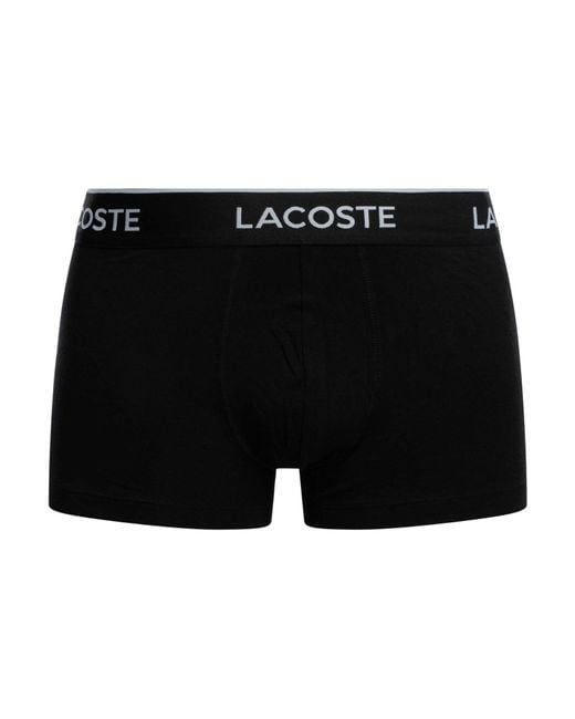 Lacoste Black 3 Pack Trunks for men