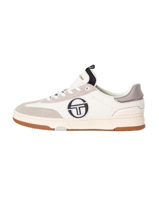 Sergio Tacchini White Neo Terrance Leather Trainers for men