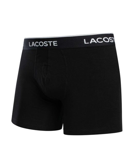 Lacoste Black 3 Pack Boxer Briefs for men