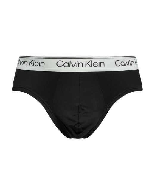 Calvin Klein Black 5 Pack Microfiber Stretch Hip Briefs for men