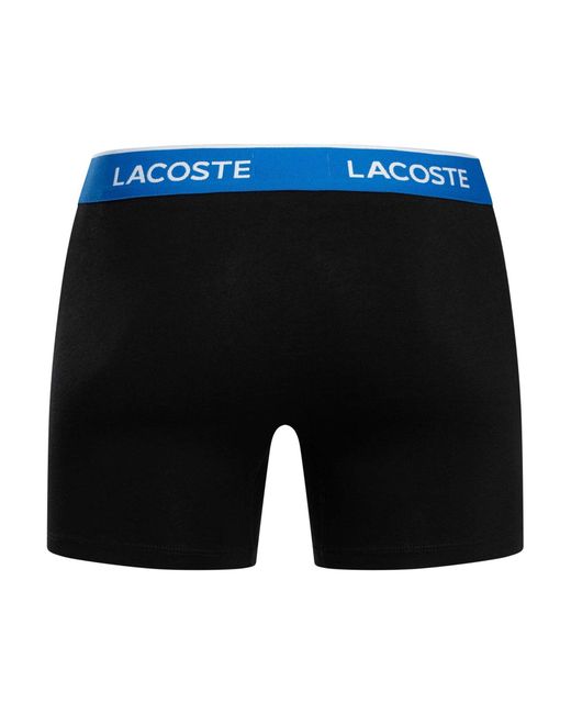 Lacoste Black 3 Pack Boxer Briefs for men