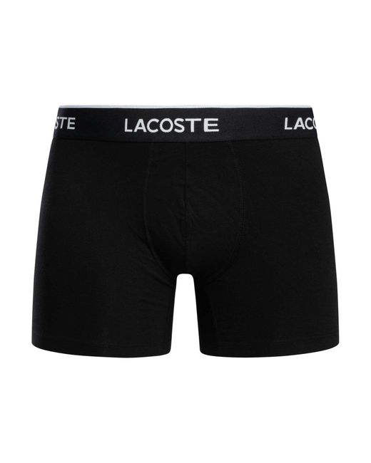 Lacoste Black 3 Pack Boxer Briefs for men