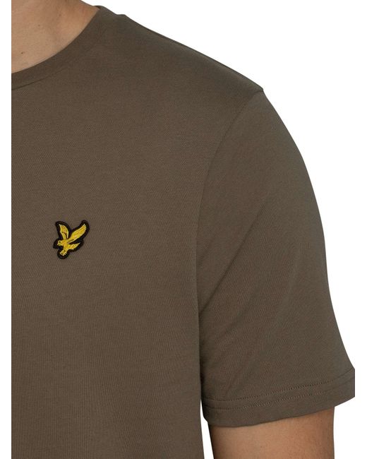 Lyle & Scott Green Logo Plain T-shirt for men
