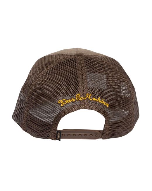 Deus Ex Machina Brown Gumshoe Cord Trucker Cap for men