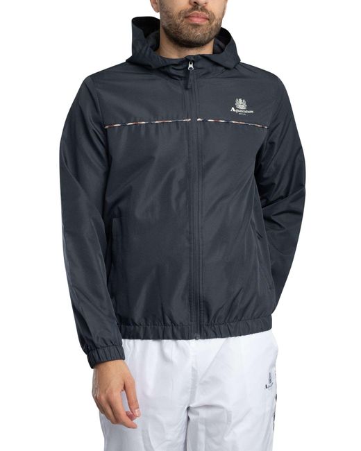 Aquascutum Blue Ripstop Piping Jacket for men