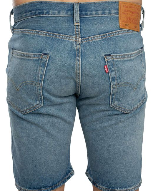 Levi's Blue 501 Original Denim Shorts for men