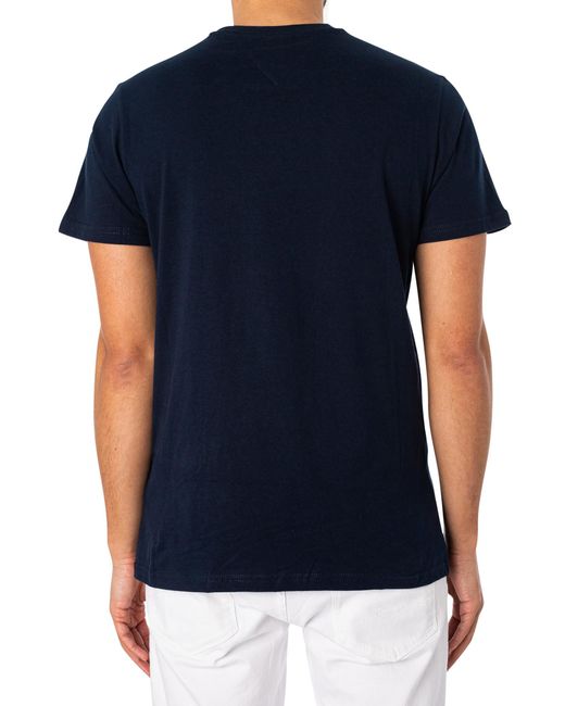 Tommy Hilfiger Blue Slim Essential Flag T-shirt for men