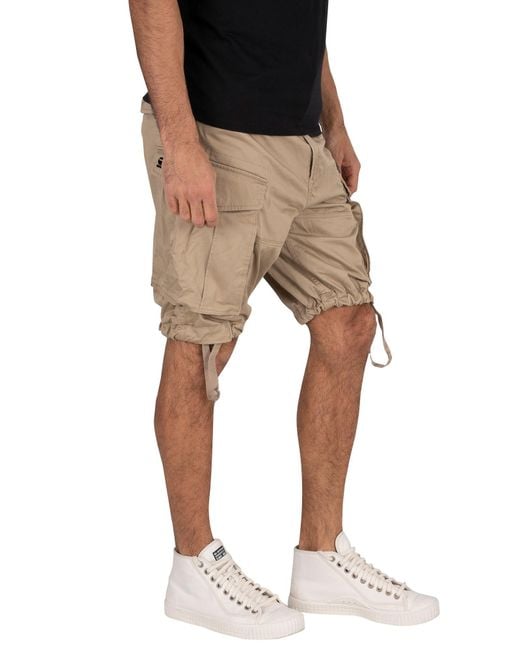 G-Star RAW Rovic Loose Cargo Shorts in Natural for Men - Lyst