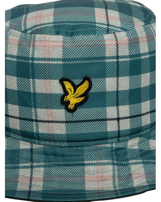 Lyle & Scott Green Tartan Bucket Hat for men