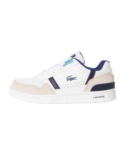Lacoste Blue T-clip 124 5 Sma Leather Trainers for men