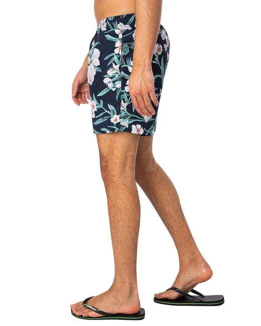 Gant Blue Oleamder Print Swim Shorts for men
