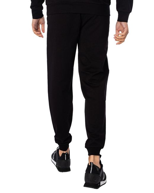 EA7 Black Logo Joggers for men