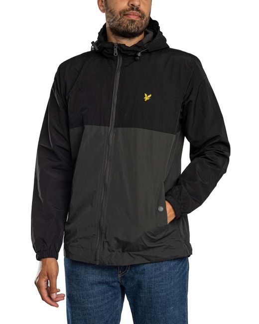 Lyle & Scott Gray Colourblock Zip Through Jacket for men