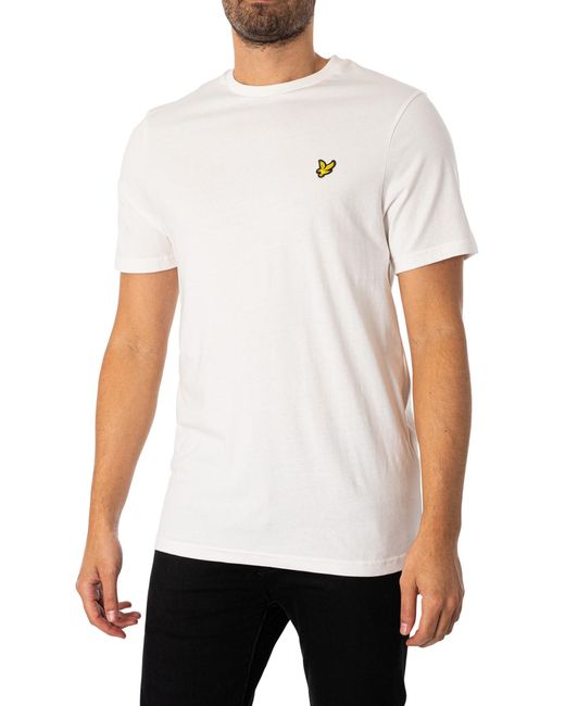 Lyle & Scott White Plain T-shirt for men