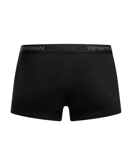 Emporio Armani Black 3 Pack Trunks for men